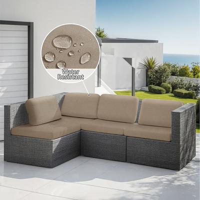 Patio Square Water-Resistant Slipcover Outdoor Sofa Seat Cover Durable Fabric Protects Against Rain Dust and Sunlight Easy-to-Fit Design Ensures a Snug Fit Ideal for Garden Patio Furniture