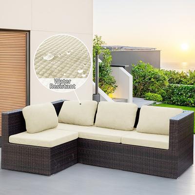 Patio Square Water-Resistant Slipcover Outdoor Sofa Seat Cover Durable Waterproof Fabric Protects Against Rain Dust and Sunlight Easy-to-Fit Design Ensures a Snug Fit Ideal for Garden Patio Furniture