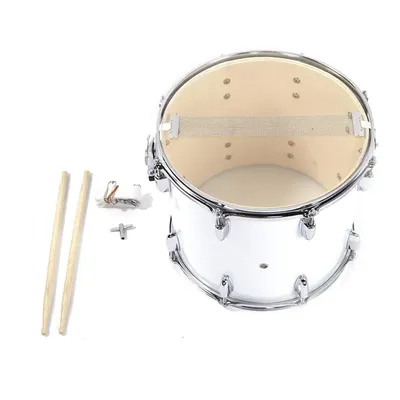 14x10 Inch Marching Drum Set with Drumsticks, Key, and White Strap - Perfect for Parades & Events