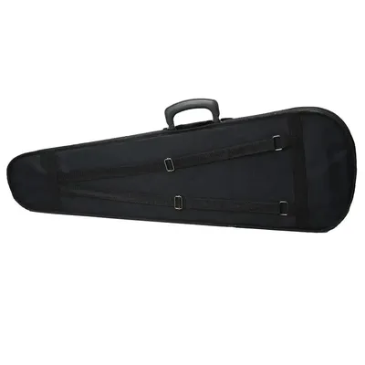 Durable Black Cloth Fluff Violin Case with Beige Lining for 4 4 Size - Stylish Triangle Design