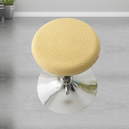 Stretch-Stuhlbezug, rundes Sitzkissen, Kissen, weicher Bezug, kurzer Stuhlsitzbezug, Stretch-Schuhbezug für Zuhause, Büro, Bar, Restaurant, Bürostuhl, Kissenbezug, rund Image