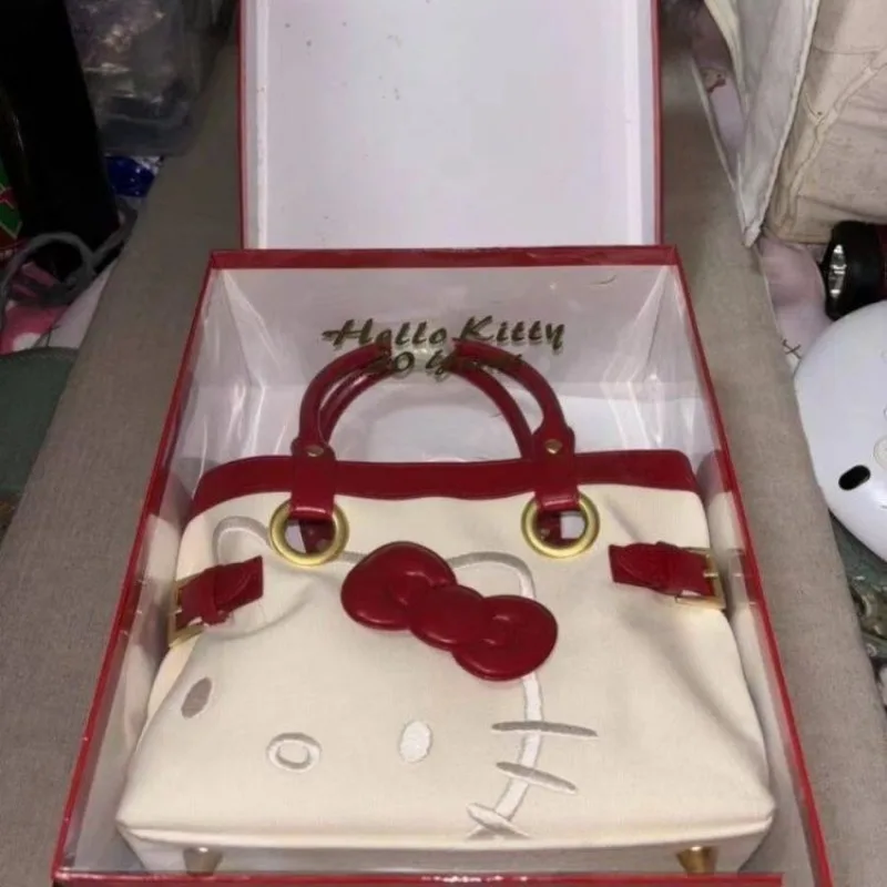 Sanrio Geldbörsen und Handtaschen Hello Kitty Tragetaschen Canvas Tasche für Frauen Melody Kawaii Wallet Cartoon Cute Kuromi Schulteretuis Image