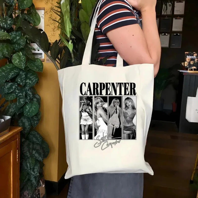 Vintage Sabrina Carpenter 2024 Tour-Einkaufstasche für Damen, Konzert, modisch, tragbar, Umhängetasche, Sabrina Carpenter Fan, Geschenk-Einkaufstasche