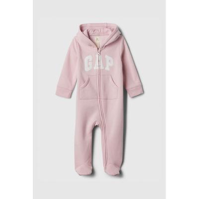 Gap Girls Pink Logo Hooded Baby All In One (Newborn-12mths) - Pink