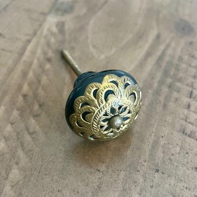 Anthropologie Accents | Anthropologie Home Black & Gold Knob | Color: Black/Gold | Size: Os