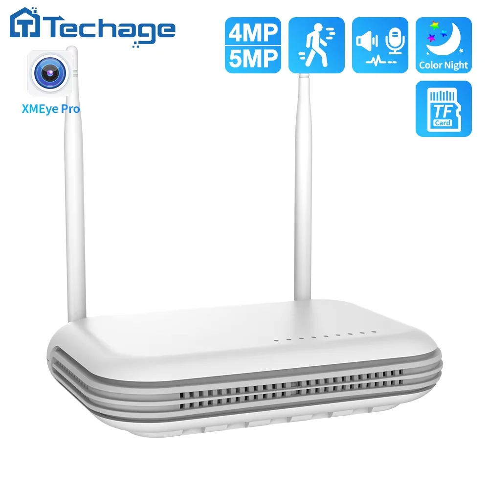 WiFi NVR 8CH 3MP Wireless NVR Videoregistratore di rete Supporto per rilevamento facciale Protocollo Onvif H.265 Email Alart XMEYE / iCSee App