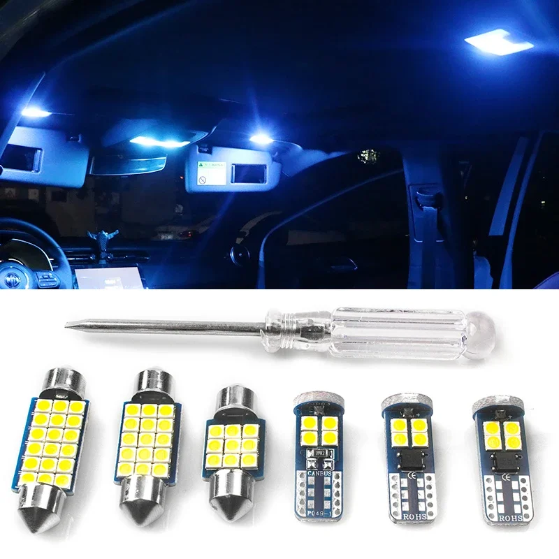 Für Jeep Cherokee KL 2014~2018 4 Stück Fehlerfreie LED-Auto-Vorder- und Rückreihen-Deckenleuchten Ambiente-Leselampen Innenraum-Zubehör Image