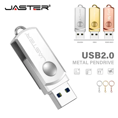 Drehbare USB 2.0-Flash-Laufwerke aus Metall, 128 GB, 64 GB, 32 GB, Memory-Stick mit Image