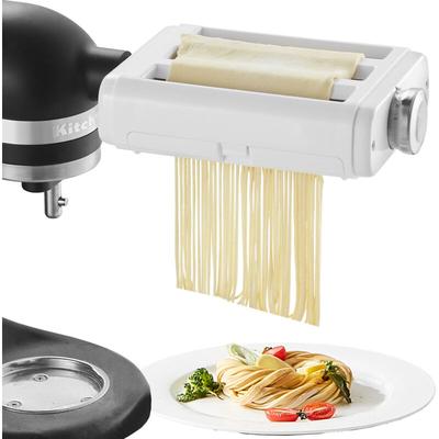 Mophorn - Nudelvorsatz für KitchenAid Mixer, 3-in-1-Rollenschneider-Set aus Edelstahl, Spaghetti, Image