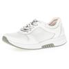 Keilsneaker GABOR ROLLINGSOFT, Damen, Gr. 43, weiß, Textil, Kalbsleder, unifarben, sportlich, Schuhe Sneaker, mit Label an der Ferse, Freizeitschuh, Halbschuh, Schnürschuh