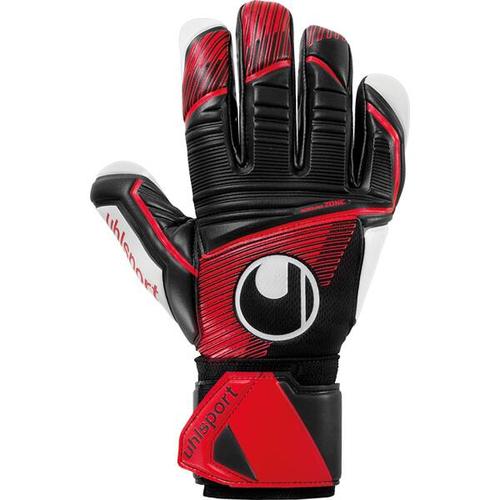 UHLSPORT Herren Handschuhe Powerline Supersoft HN, Größe 8,5 in schwarz/rot/weiß