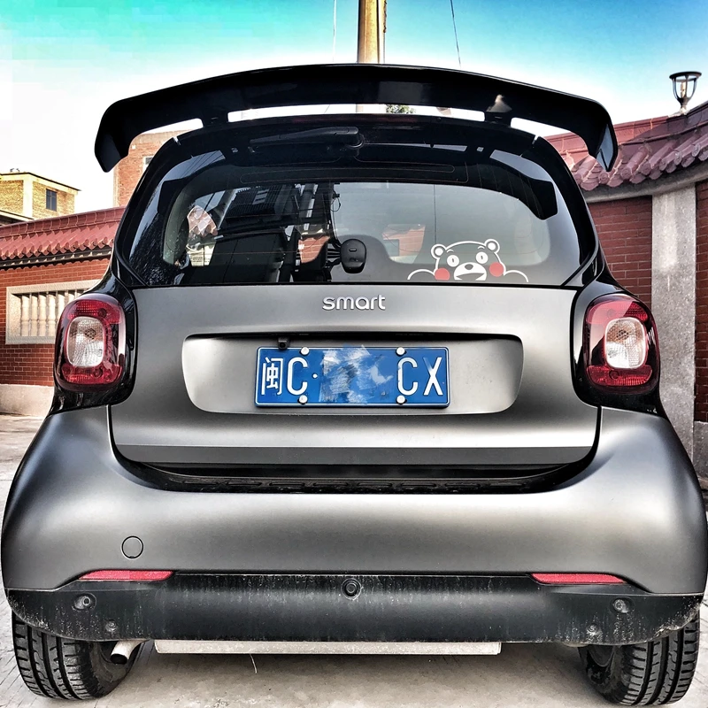 Per Smart fortwo 453 Spoiler Carlsson Materiale ABS Auto Ala Posteriore Primer Colore Spoiler Posteriore Per Benz Smart fortwo 451 Spoiler