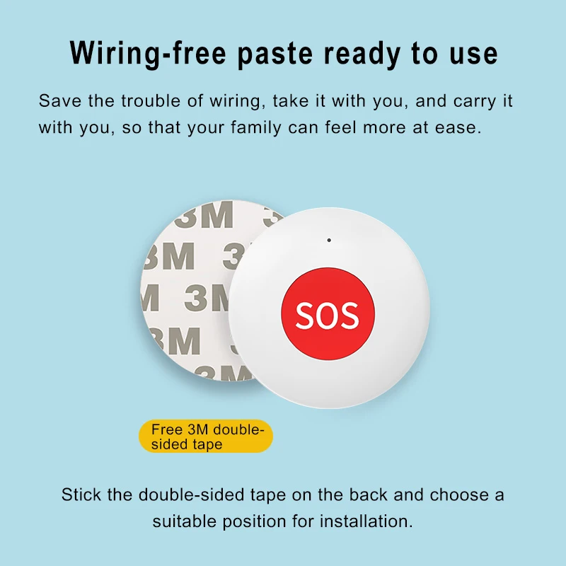 Smart Tuya ZigBee SOS Sensor Ältere Kinder Drahtlose Notfall Alarm Taste Safe Guard Smart Leben App Fernbedienung Image