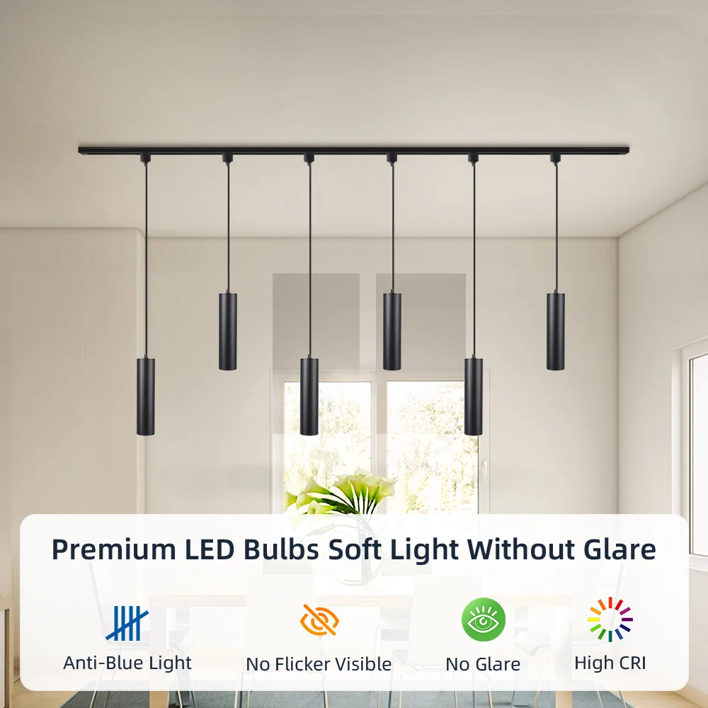 Led-schiene Anhänger Licht Decke Lampe 10 W/15 W Spot Lichter 110 V 220 V Schiene Beleuchtung Hängen Lampe für Küche Wohnzimmer Schlafzimmer Image