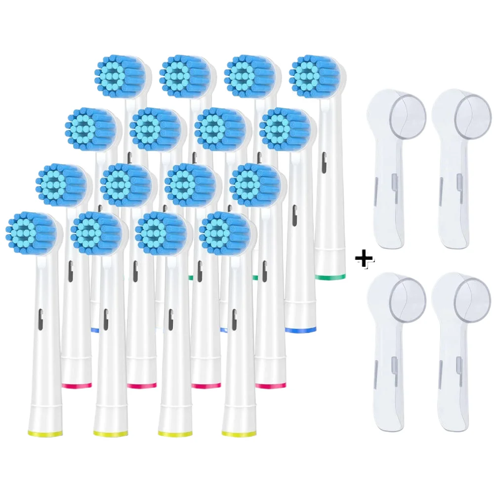 Generic Sensitive Clean Ersatzbürstenköpfe für Oral B 500/600/1000/2000/2500/3000/7000/8000/9600/8000 elektrische Zahnbürsten Image