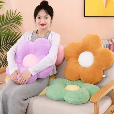 Blume Plüsch Wurf Kissen Weiche Pflanze Stuhl Kissen Wohnzimmer Schlafzimmer Hause Dekorative Kissen Image