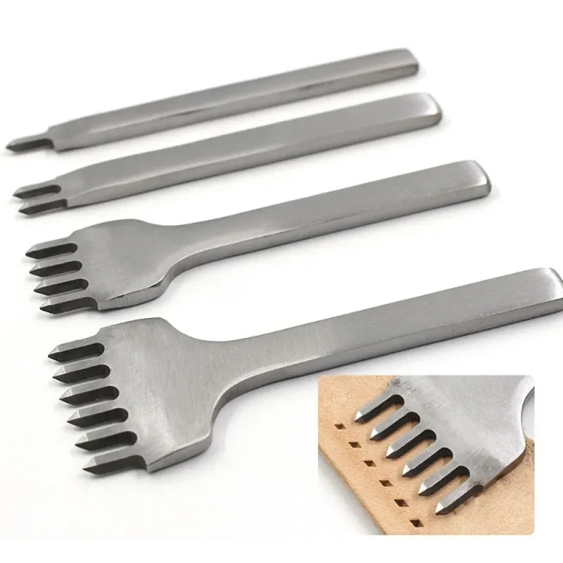 3/4/5MM Abstand Punch Werkzeug Für Leder Locher Werkzeug Schnürung Nähen Nähen DIY Leder Handwerk werkzeuge 1/2/4/6 Prong Moderne Image