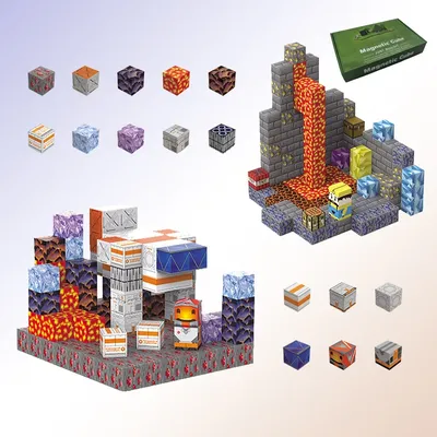 Pädagogisches magnetisches Bausteinspielzeug, STEM sensorischer Baustein Geburtstagsgeschenk Image