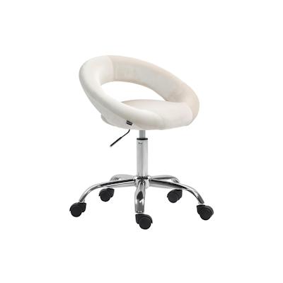 CLP Arbeitshocker Olinda Samt creme Image