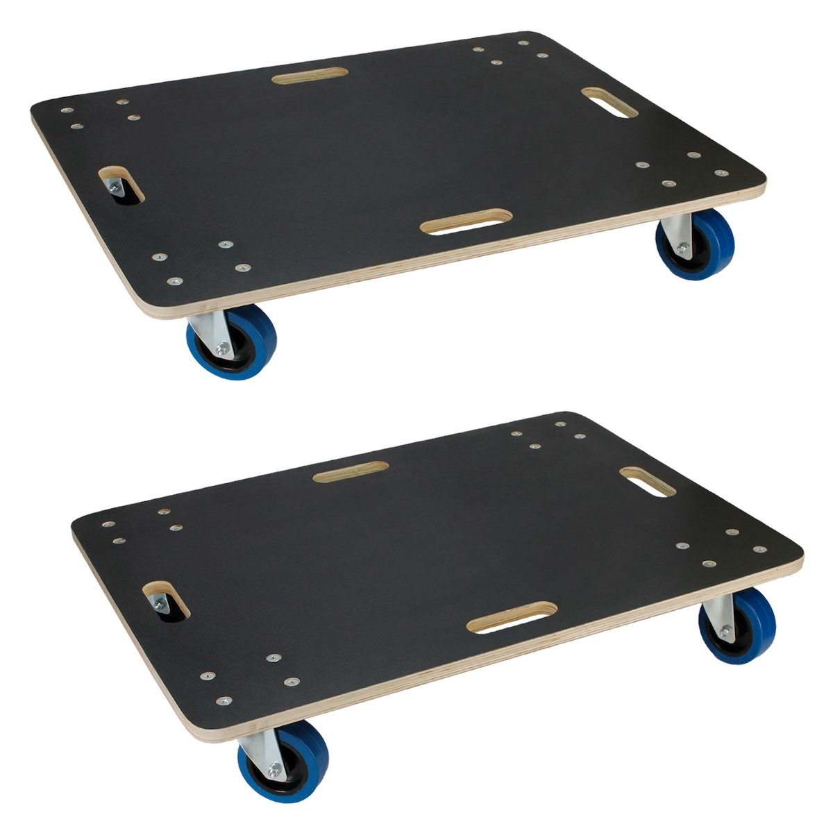 ECD Germany 2er Set Transportroller 60x80 cm, bis 800 kg, Siebdruckplatte & PP-Räder, robuster Möbelroller Rollbrett Transporthilfe für Umzug & Image