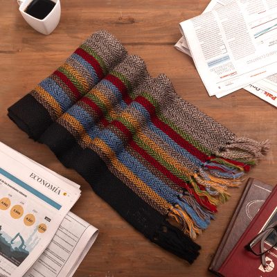 Tarma Trek,'Unisex Striped Alpaca Scarf'