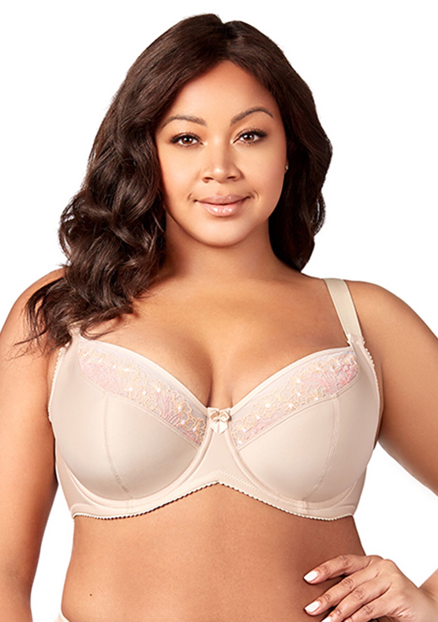 Plus Size Women's Star Curves Underwire Bra 2918 by Elila in Beige (Size 42 K)