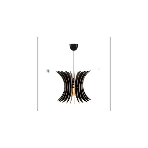 Deckenlampe in Schwarz 35x35x65cm WellHome Covadonga
