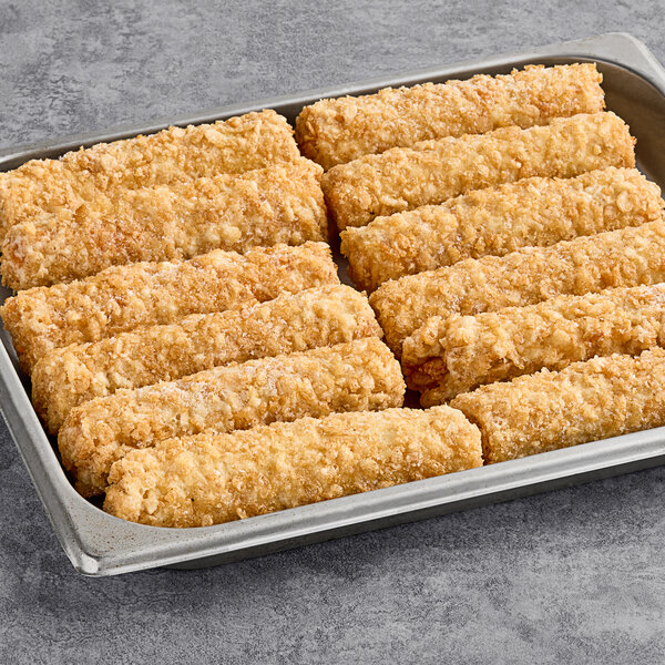 Crunch Factory Pepperoni Pizza Crunch Rolls 3.35 oz. - 48/Case