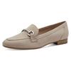 Slipper MARCO TOZZI, Damen, Gr. 39, beige (sand), Textil, unifarben, elegant, Schuhe, Blockabsatz, Loafer, Businessschuh mit Schmuckspange