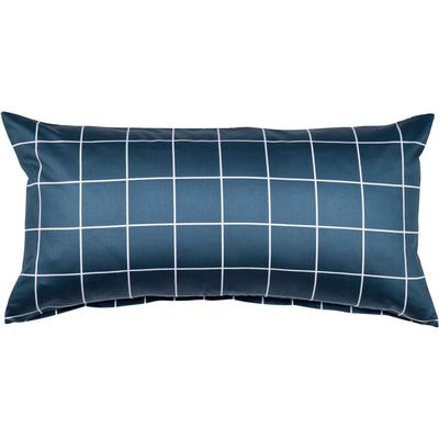 Kissenbezug JANINE "modernclassic 39025, Mako-Satin aus 100% Baumwolle", blau (atlantik), B:40cm L:80cm, Mako-Satin, Obermaterial: 100% Baumwolle, Kissenbezüge, mit Reißverschluss, in Gr. 40x80 oder 80x80 cm, mit Karos und Streifen Image