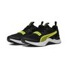 Trainingsschuh PUMA "Prospect Trainingsschuhe Erwachsene", Gr. 38.5, schwarz gelb alert weiß, Obermaterial: Textil, Synthetik; Futter: Textil; Innensohle: Textil; Laufsohle: Gummi, Schuhe