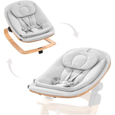 Hochstuhlaufsatz HAUCK "Eco Bouncer", Baby, grau, Holz, Hochstuhlaufsätze, inkl. Wippengestell und Alpha-Adapter; FSC - schützt Wald - weltweit Image