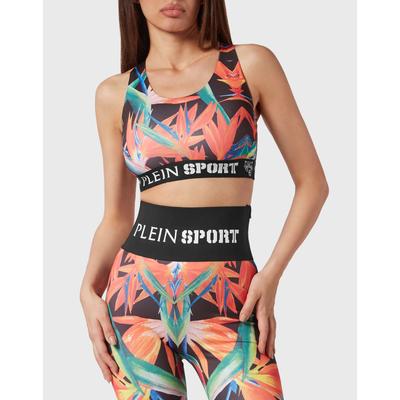 Lauftop PLEIN SPORT "Sport BH", Kinder, Gr. S, 0221, schwarz, multicolorot, Obermaterial: 90% Polyester, 10% Elasthan, Tops Sport-BH Image