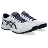 Hallenschuh ASICS "UPCOURT 6", Gr. 45, weiß, indigo fog, Textil, Synthetik, sportlich, Schuhe, für Hallensport