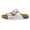 Pantolette LICO "Pantolette Bioline Platino", Gr. 42, silber (silberfarben), Synthetik, Schuhe