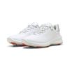 Golfschuh PUMA "IGNITE Blaze 2 Golfschuhe Damen", Gr. 38, weiß peach frost rot, Obermaterial: Synthetik, Textil, Kuhleder; Futter: Textil; Innensohle: Textil; Laufsohle: Synthetik, Schuhe