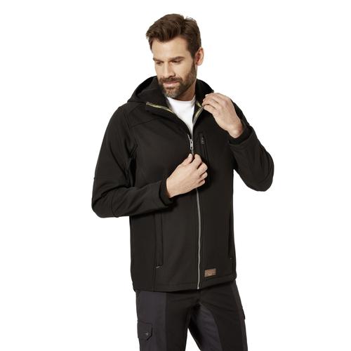 Softshelljacke HERO BY JOHN MEDOOX ""Softshell mit Fleecefutter Hero by John Medoox Softshelljacke"", Herren, Gr. L, schwarz, Softshell, 96% Polyester, 4% Elasthan, casual, regular fit, Langarm, Jacken, Regular Fit Casual Softshell für Herren