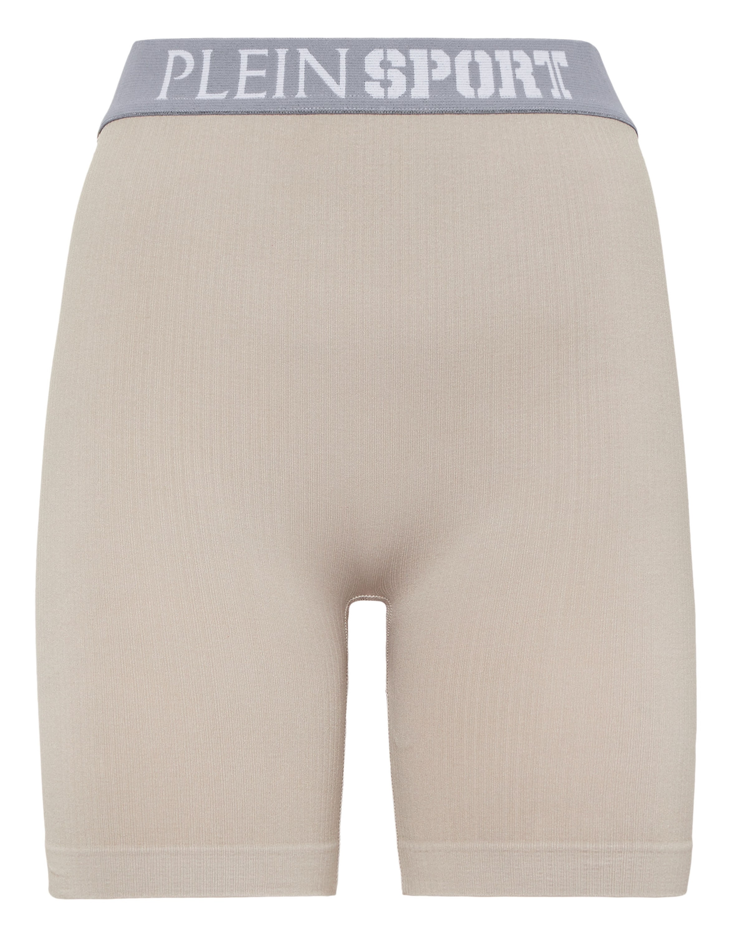 Shorts PLEIN SPORT "Logo", Damen, Gr. XXL, US-Größen, grau (72, schwarzgrau), Obermaterial: 94% Polyamid, 6% Elasthan, Hosen Shorts