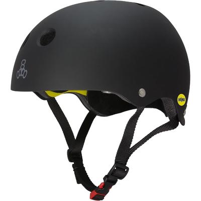 Triple Eight Dual Certified MIPS Adjustable Bike Helmet - Black Matte, Small/Medium