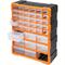 TEMU Neche 39-drawer Wall Mount Plastic Storage Cabinet For Hardware And Crafts, Industrial Household Parts Organizer, No Electricity Needed, Orange