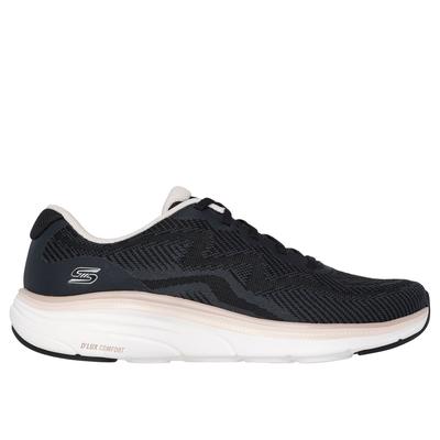 Skechers Women's Relaxed Fit: D'Lux Comfort 2.0 - Roma Sneaker | Size 6.0 | Black | Textile/Synthetic | Vegan | Machine Washable