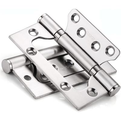 Edelstahlscharnier, rechteckiges Blatttürscharnier 100 mm, Silber, 4 Stück Image