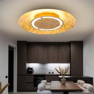 Deckenlampe Deckenleuchte Wohnzimmerlampe Esszimmerleuchte Schlafzimmerlampe, Metall goldfarben Image