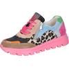 Keilsneaker WALDLÄUFER "H-AJALA", Damen, Gr. 7,5 (41), bunt (multicolor), Veloursleder, Lackleder, Glattleder, Textil, Ziegenveloursleder, sportlich, Schuhe Sneaker, in Komfortweite H = sehr weit, Freizeitschuh, Halbschuh, Schnürschuh