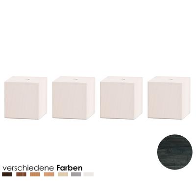 Hasena Füsse Ivio 4er-Set / 10 cm / Buche weiss lasiert, lackiert Image