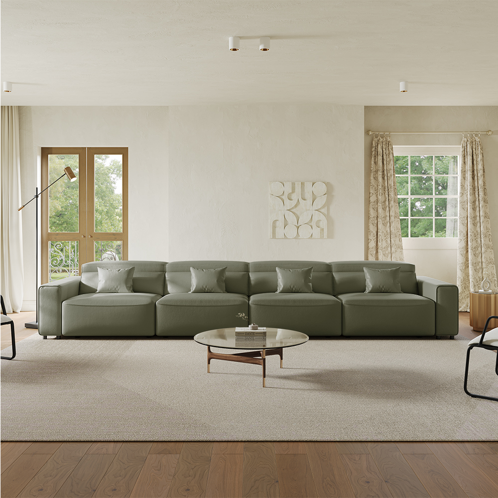 166.14"Power Sofa Bed Electric Lounge Sleep Sofa Bed, Remote Control, Adjustable Headrest, Easy-to-Clean, Living Room & Guest Room, Dark green