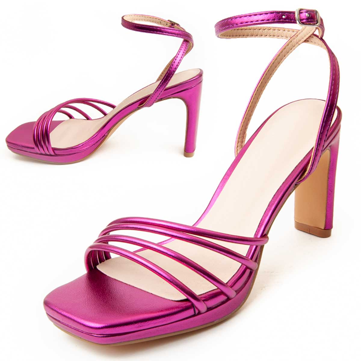 Montevita Heel Sandale 4 in Fuchsia Image