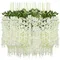 12pcs Wisteria Glicynia Artificial Flowers Garden Outdoor Decor Hanging Vine For Home Wedding Decor