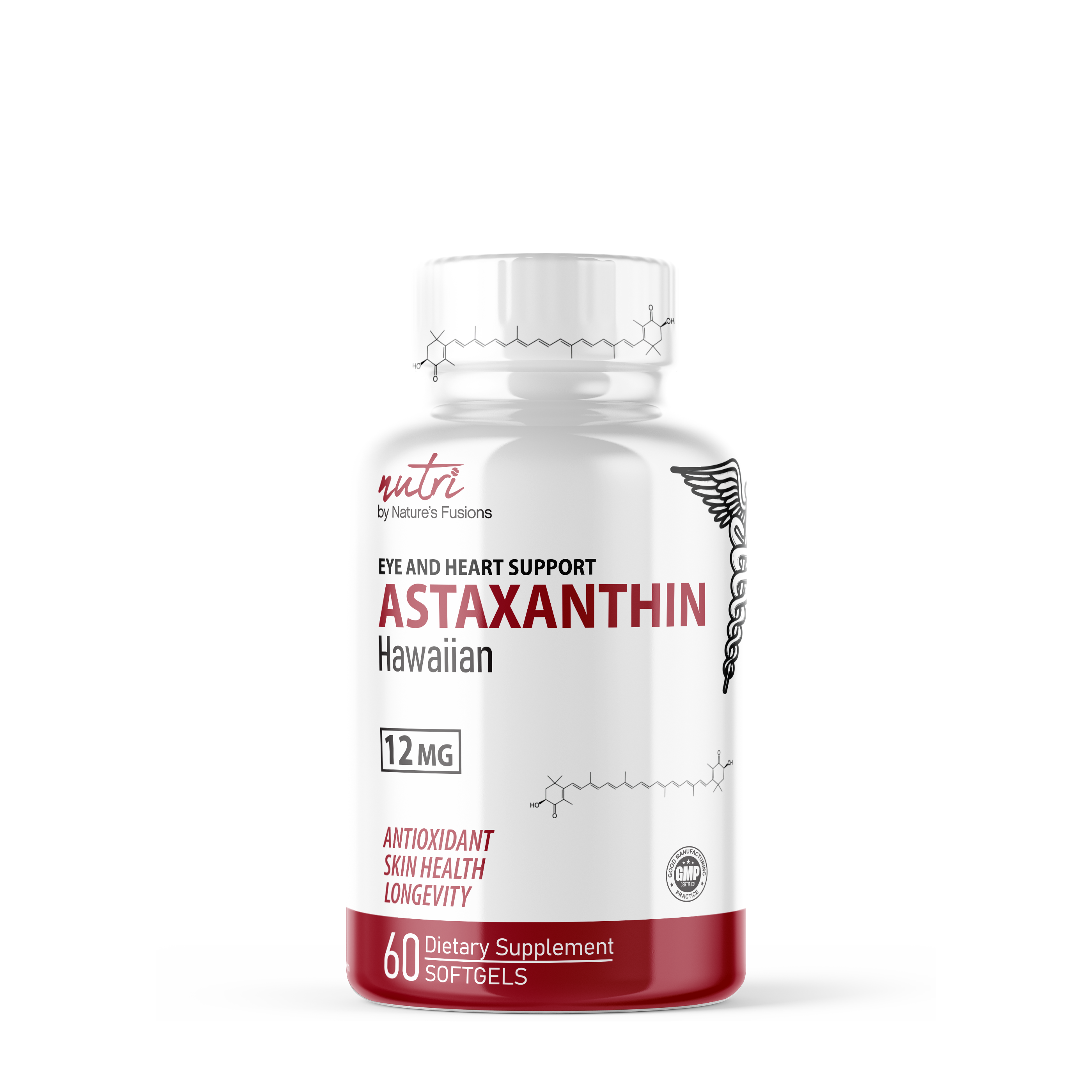 Astaxanthin 12Mg Healthy - 60 Softgels (60 Servings)