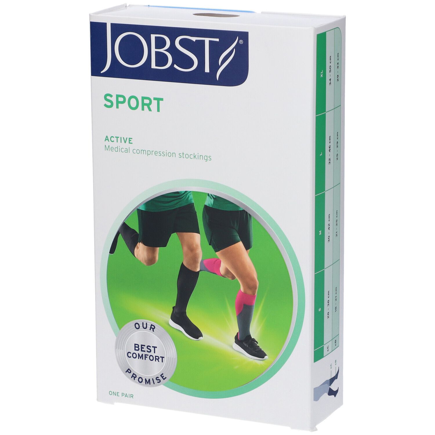 JOBST SPORT Calzini 15-20mmHg Colore Bianco Taglia XL 1 pz